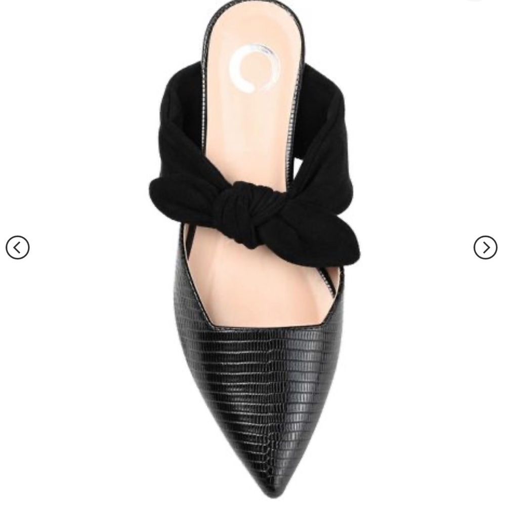 NWT Journee Collection black slip on pointed toe mules size 6 - Picture 5 of 10